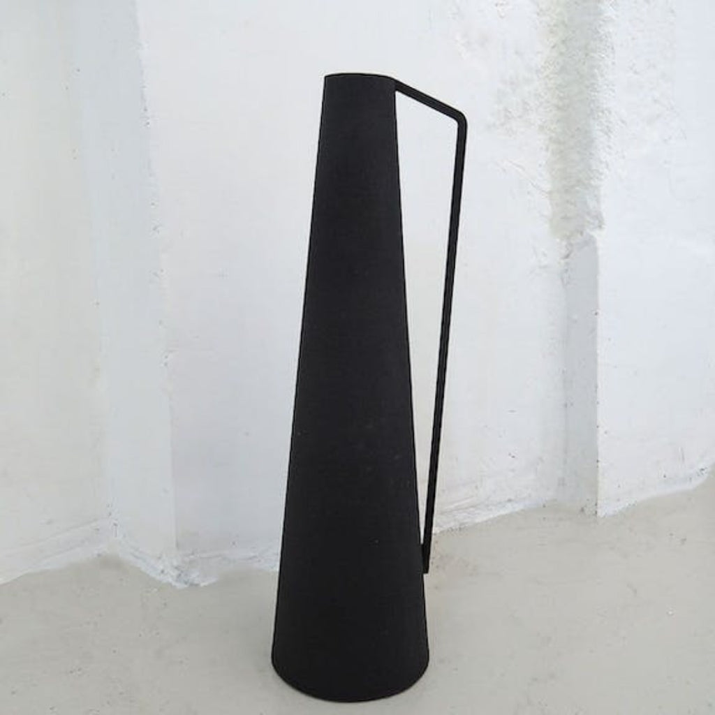 TOSCA Conical Vase in black metal H36 cm - Tosca - Marcias Flooring