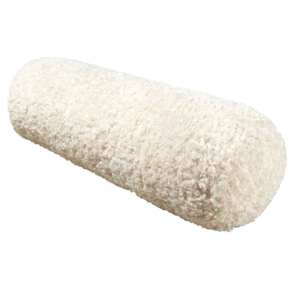 Boucle Bolster Cushion Cover in Off-White, 16cm x 50cm Looped Yarn Pillow - Marcias Flooring