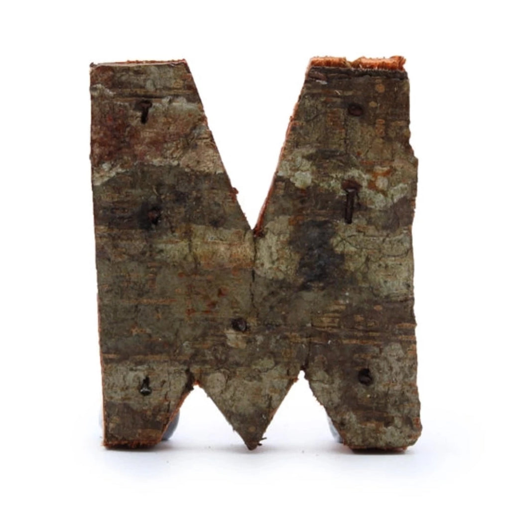 Rustic Bark Letter - "K to T" - McKays Flooring