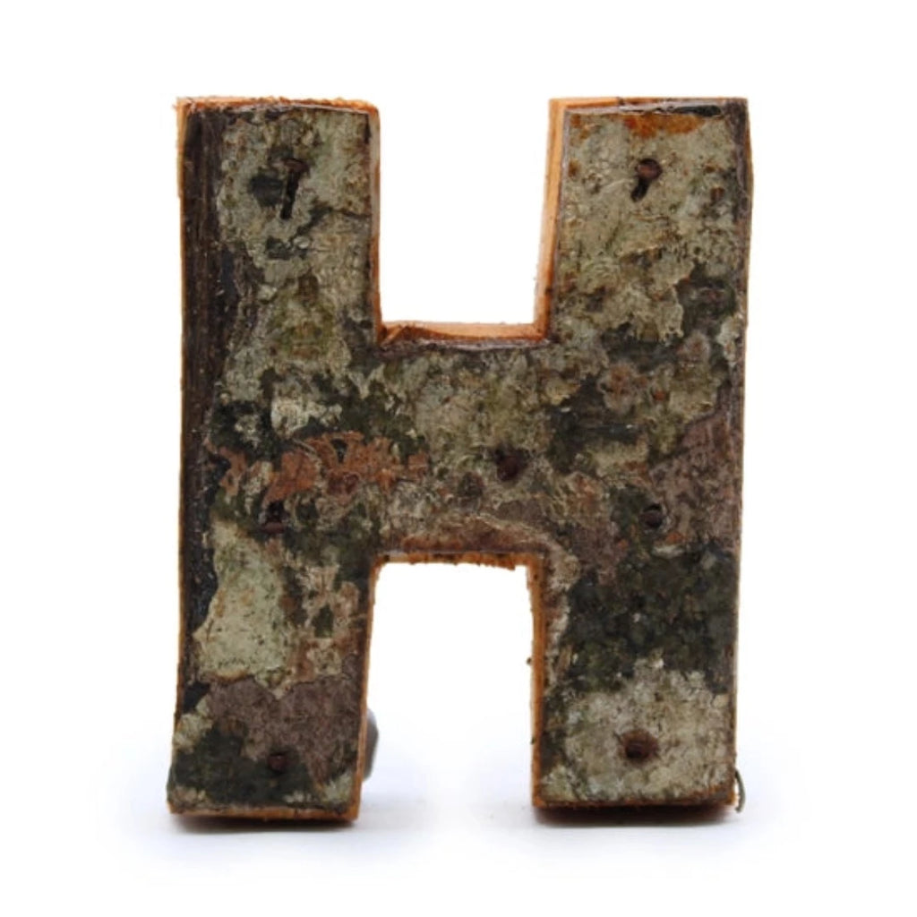 Rustic Bark Letter - "A to J" - McKays Flooring
