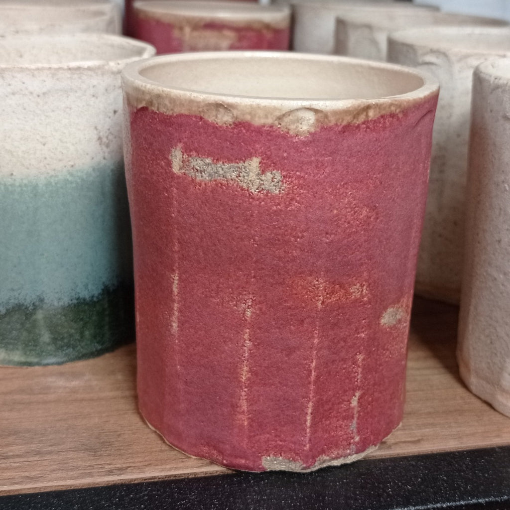 Handmade Ceramic Cup in Deep Pink - Marcias Flooring