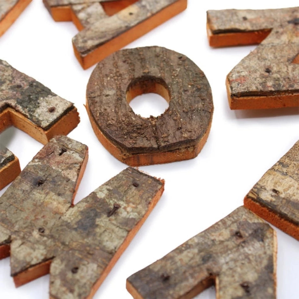 SRBL-12 - Rustic Bark Letter - "J" - 7cm - McKays Flooring