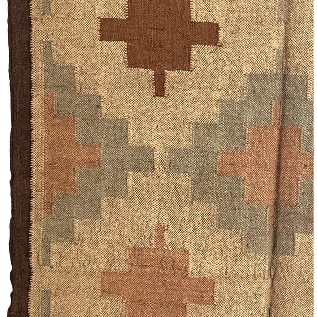 ANAR Handmade Kilim Wool/Jute Flatweave Rug 120cm x 180cm - Marcias Flooring