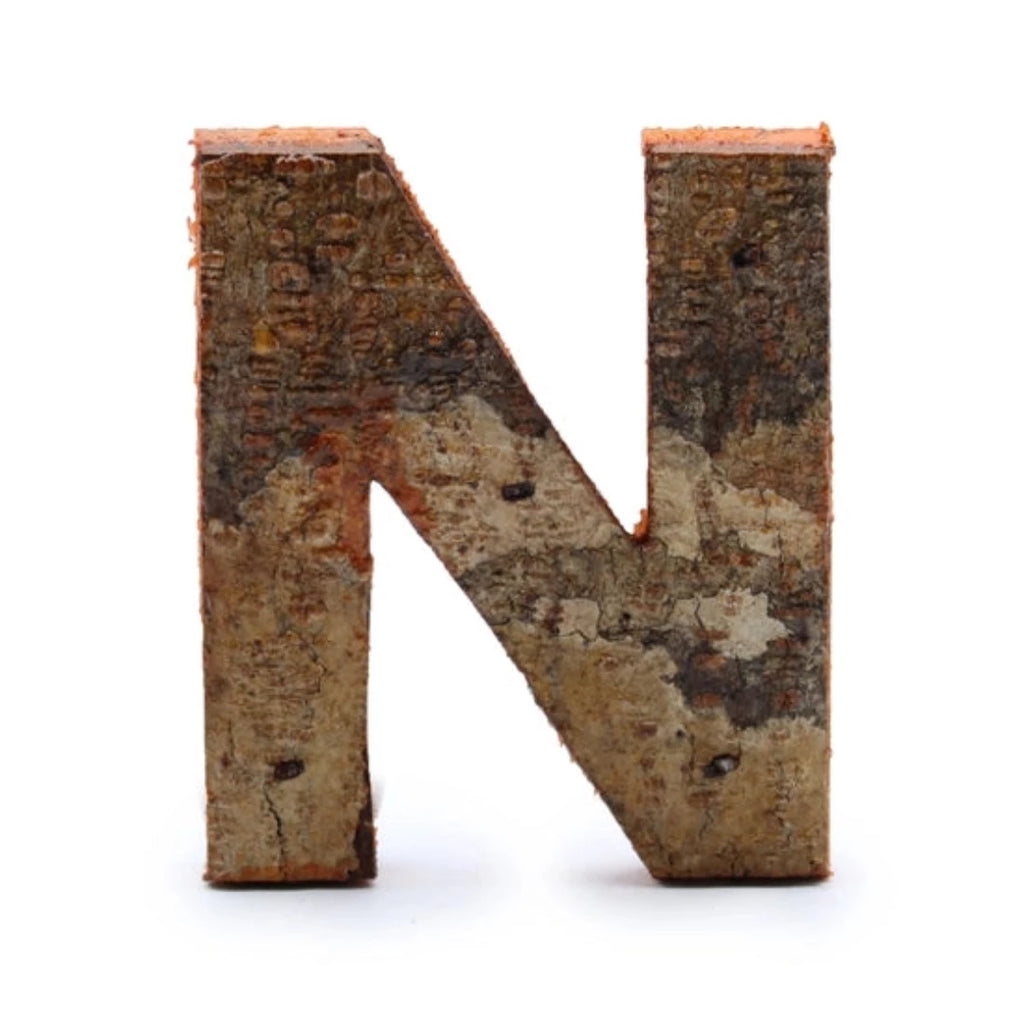 Rustic Bark Letter - "K to T" - McKays Flooring