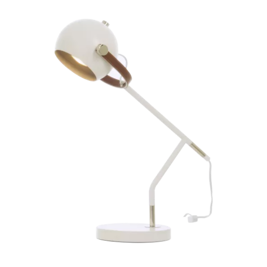 BOW (2) White Metal & Brass Table Lamp - Marcias Flooring
