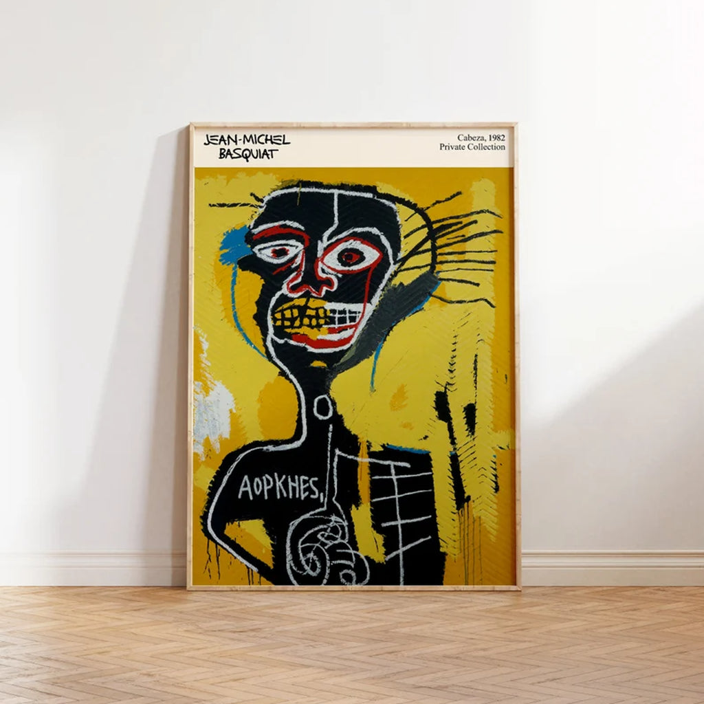 Basquiat - Cabeza, American Modern Pop Art Print No297 - Marcias Flooring