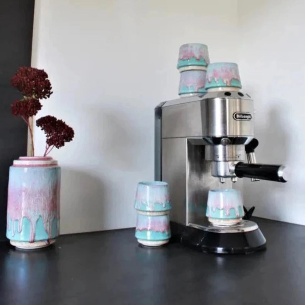 Porcelain Espresso Cup - Pink&Blue - McKays Flooring
