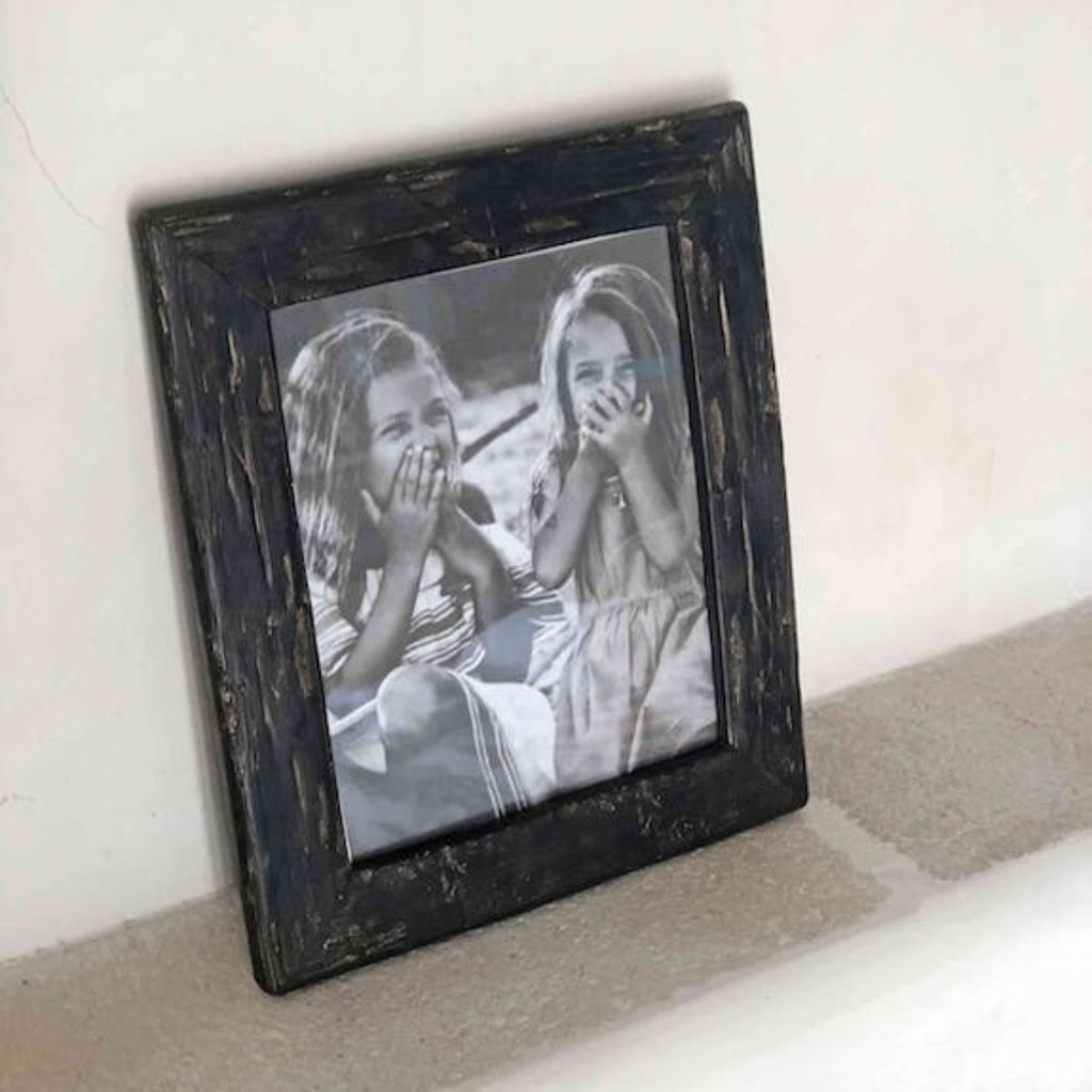 MANDERLEY Dark Distressed Wood Photo Frame - Marcias Flooring