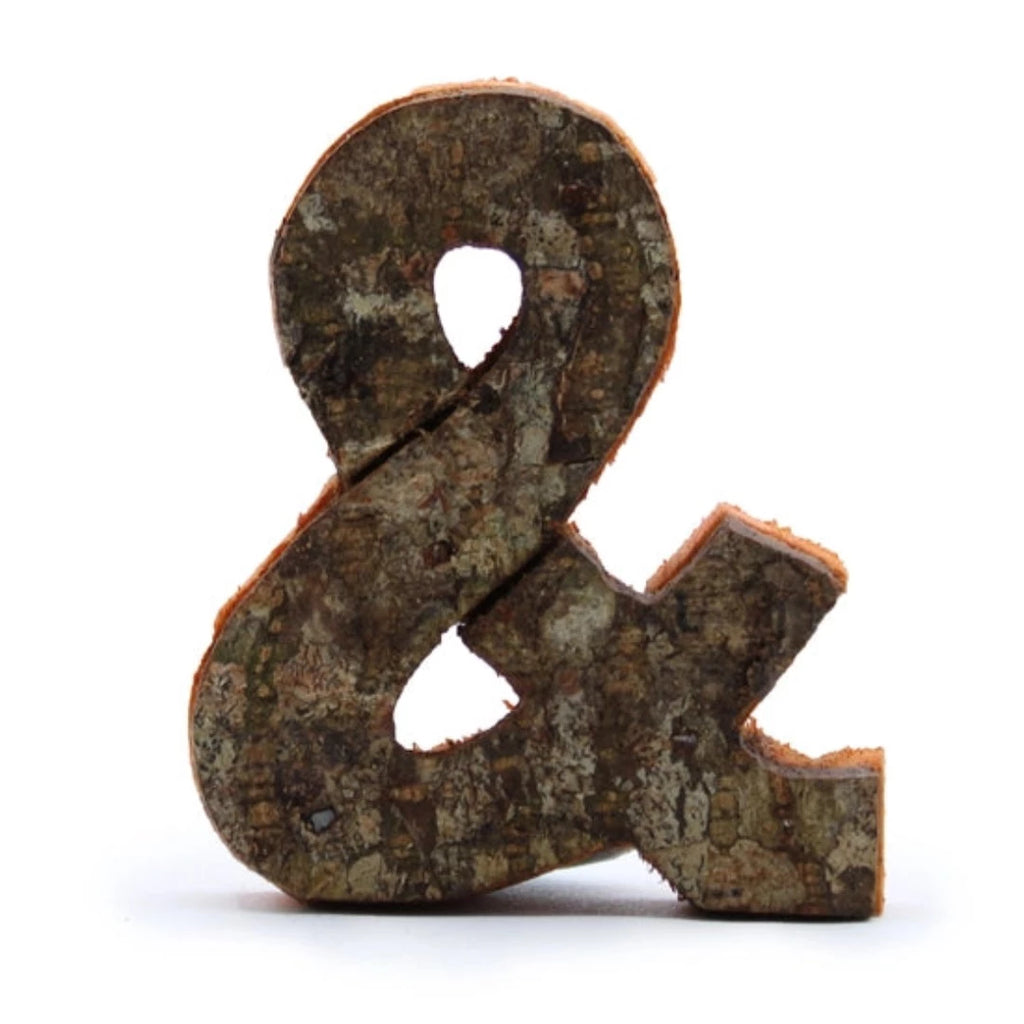 SRBL-29 - Rustic Bark Letter - "&" - 7cm - McKays Flooring