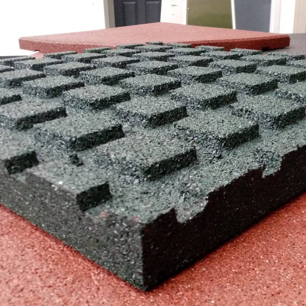 Safety Playground Rubber Tiles - 40 mm - Sprung Gym Flooring