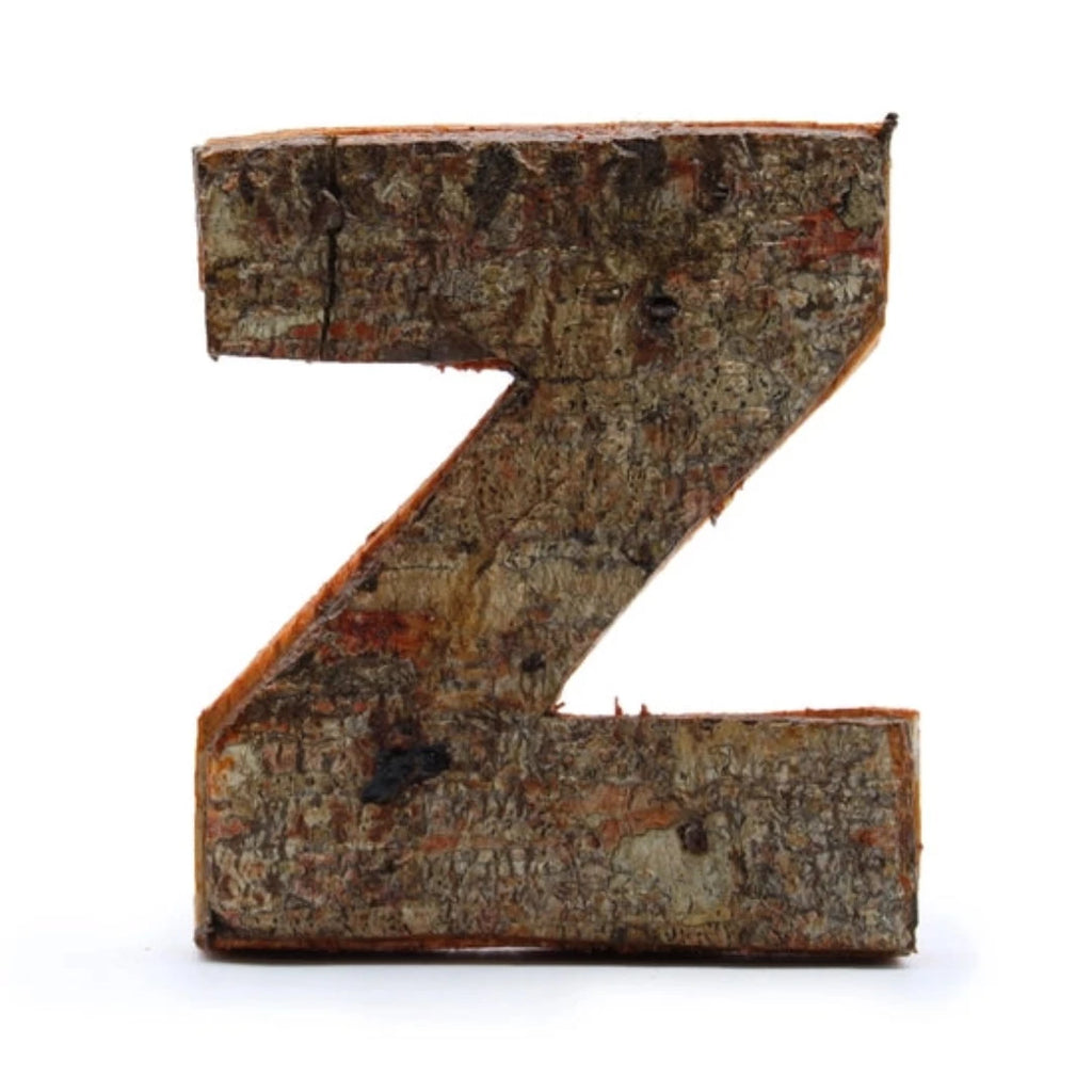 Rustic Bark Letter - "U to Z" - McKays Flooring