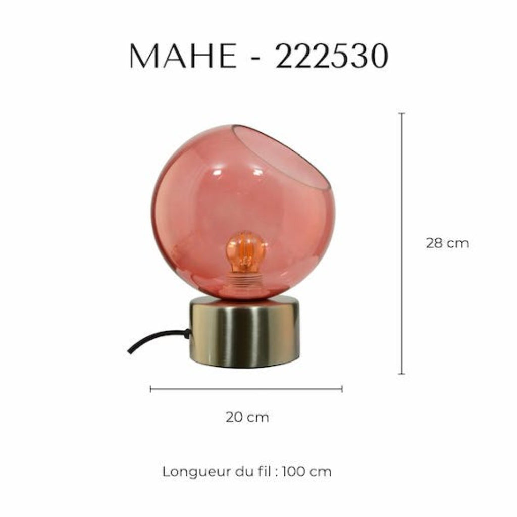MAHE Glass & Chrome Bubble Table Lamp - 2 Colours - Marcias Flooring