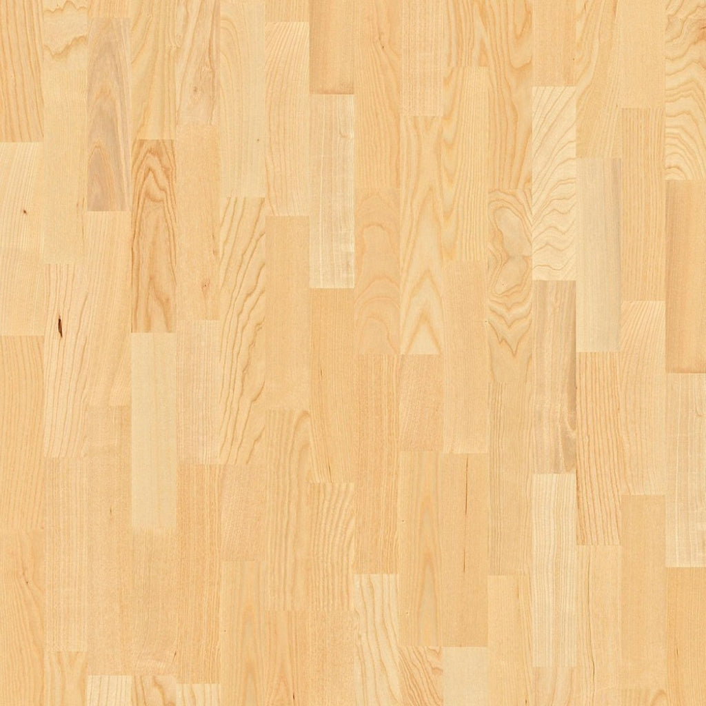 Ash Andante, 14mm Longstrip 3-Strip, Live Natural oil, unbrushed, square edged, 14x215x2200mm - McKays Flooring