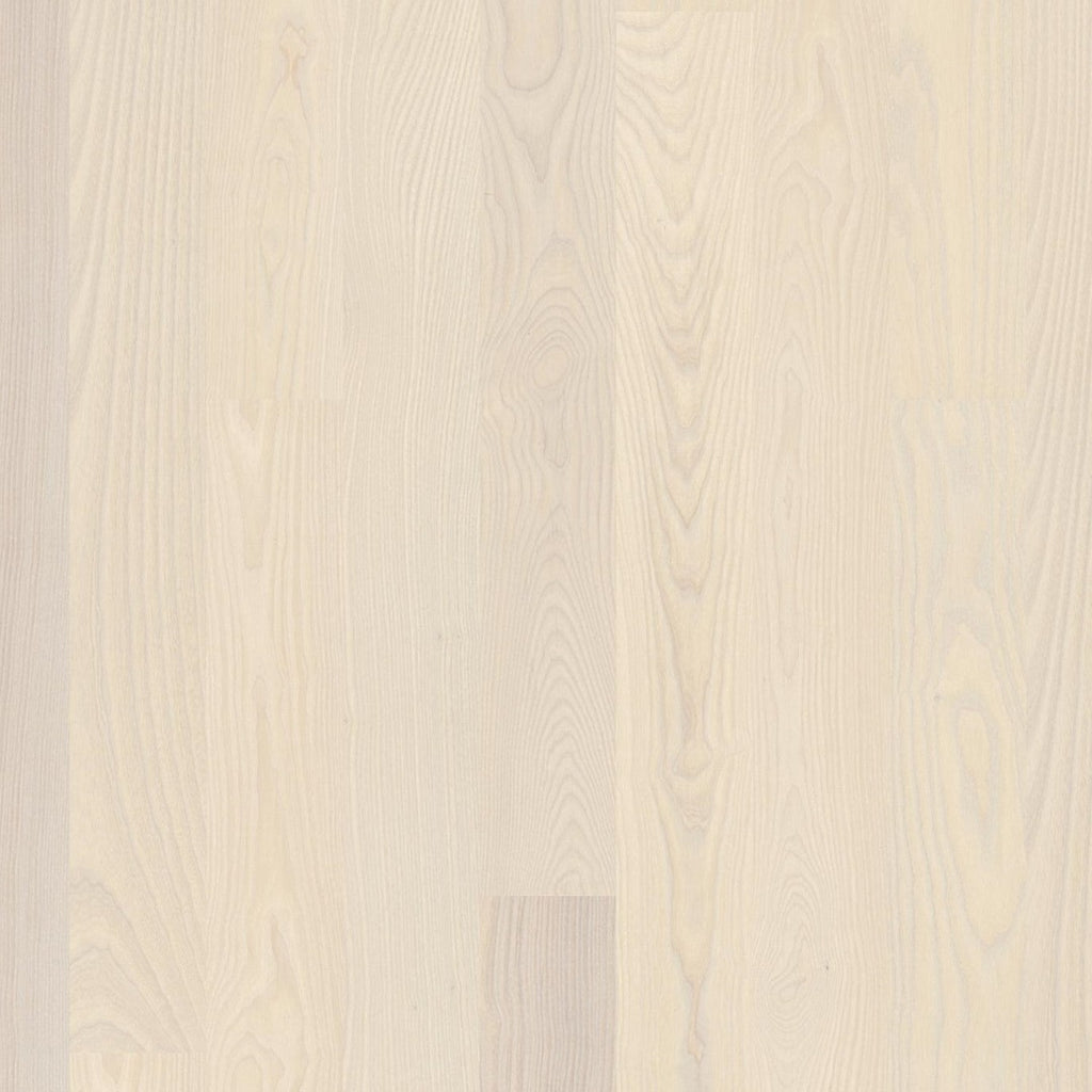 Ash White Andante, 14mm Plank 138, Live Pure lacquer white, brushed, beveled 2V, 14x138x2200mm - McKays Flooring