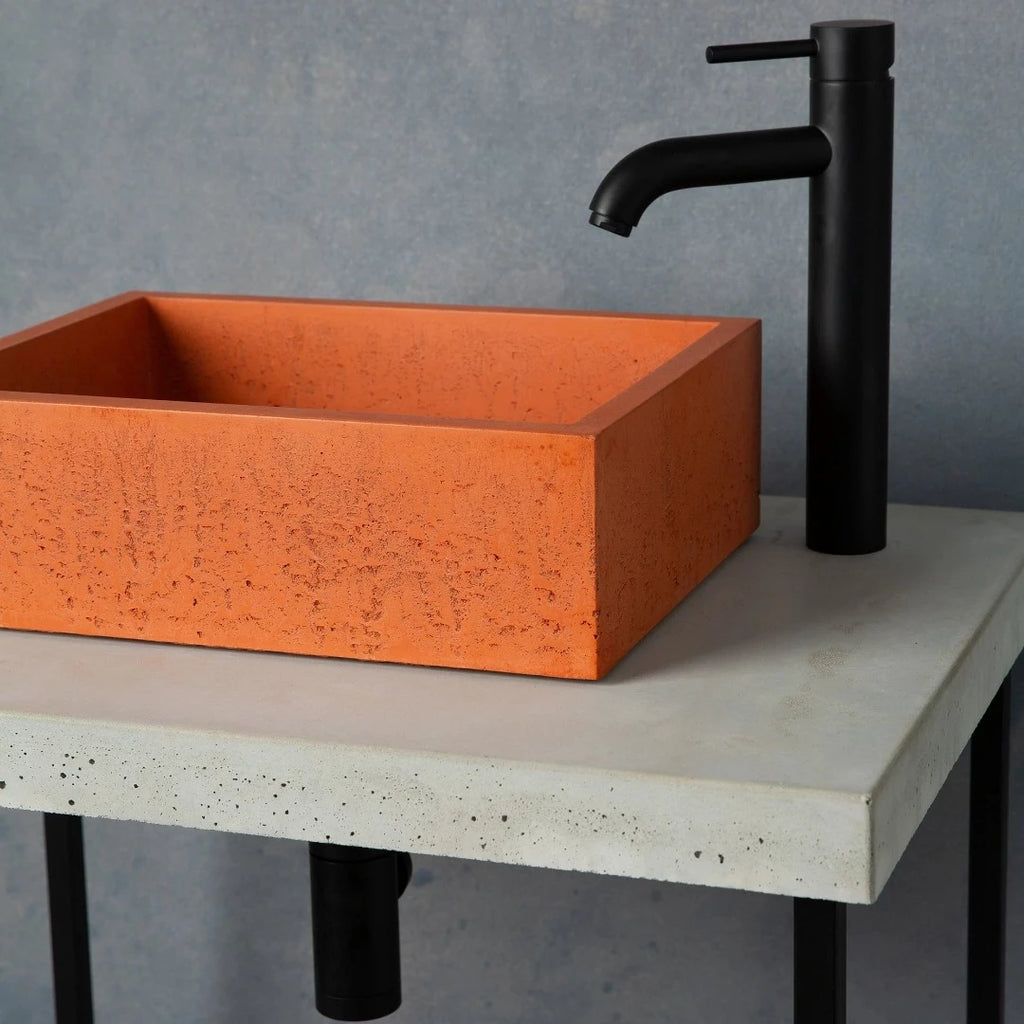 Freestanding Metal Basin Stand with Concrete Top - McKays Flooring