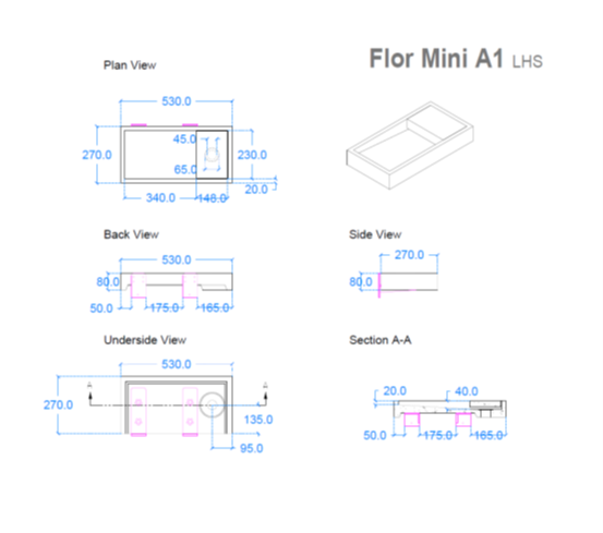 KAST Concrete Basin - Flor Mini A1 (Iron) - McKays Flooring