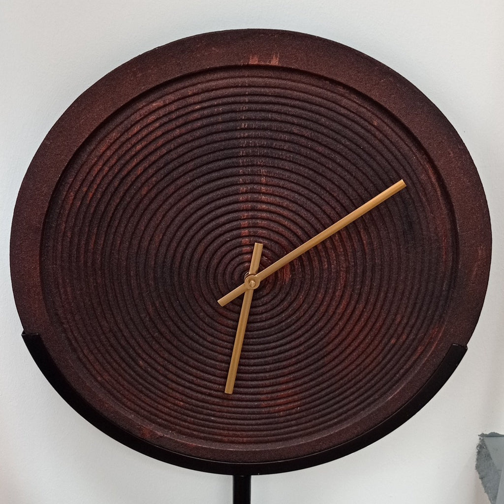 Dark Aged Bronze Metal Table Clock - Marcias Flooring