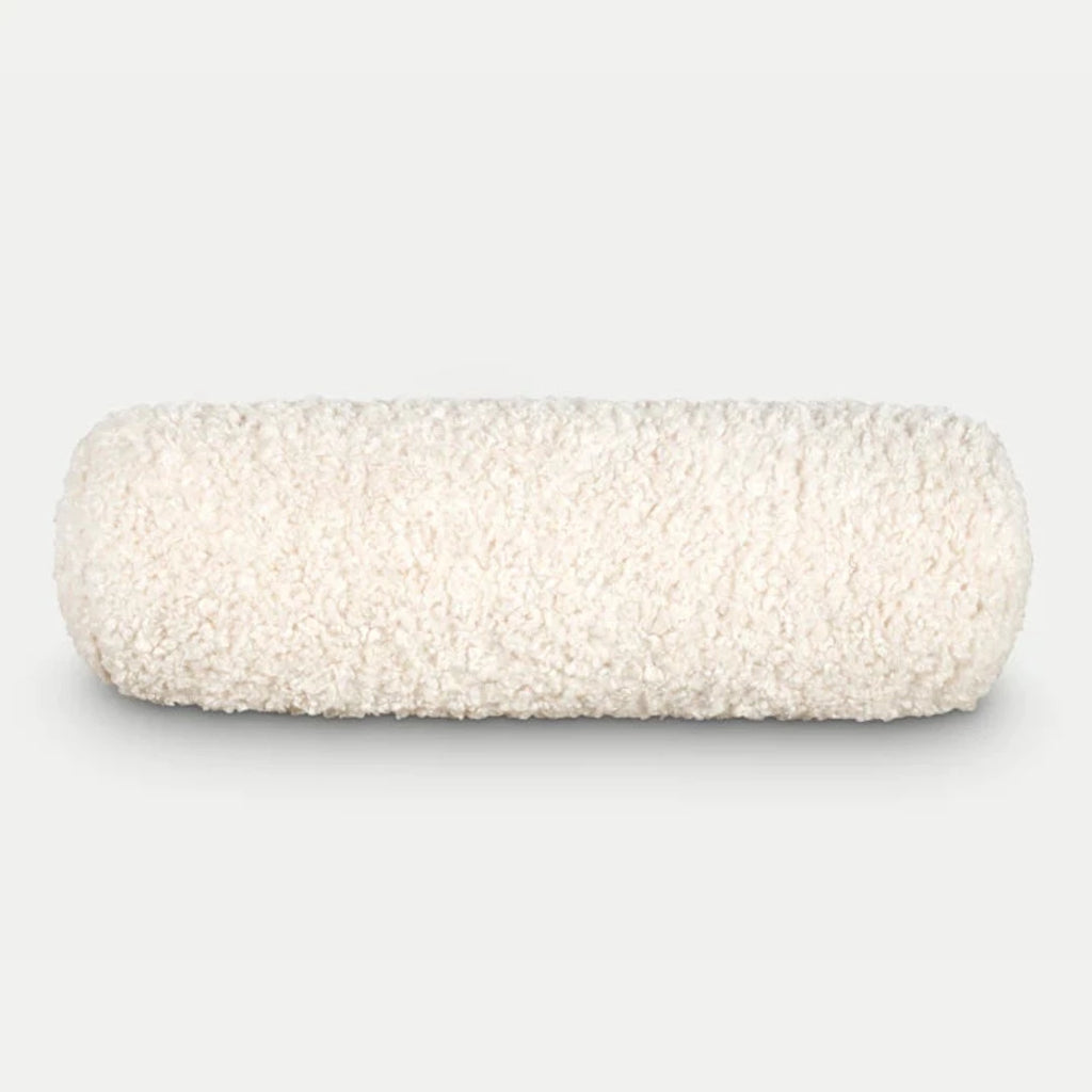 Boucle Bolster Cushion Cover in Off-White - Marcias Flooring