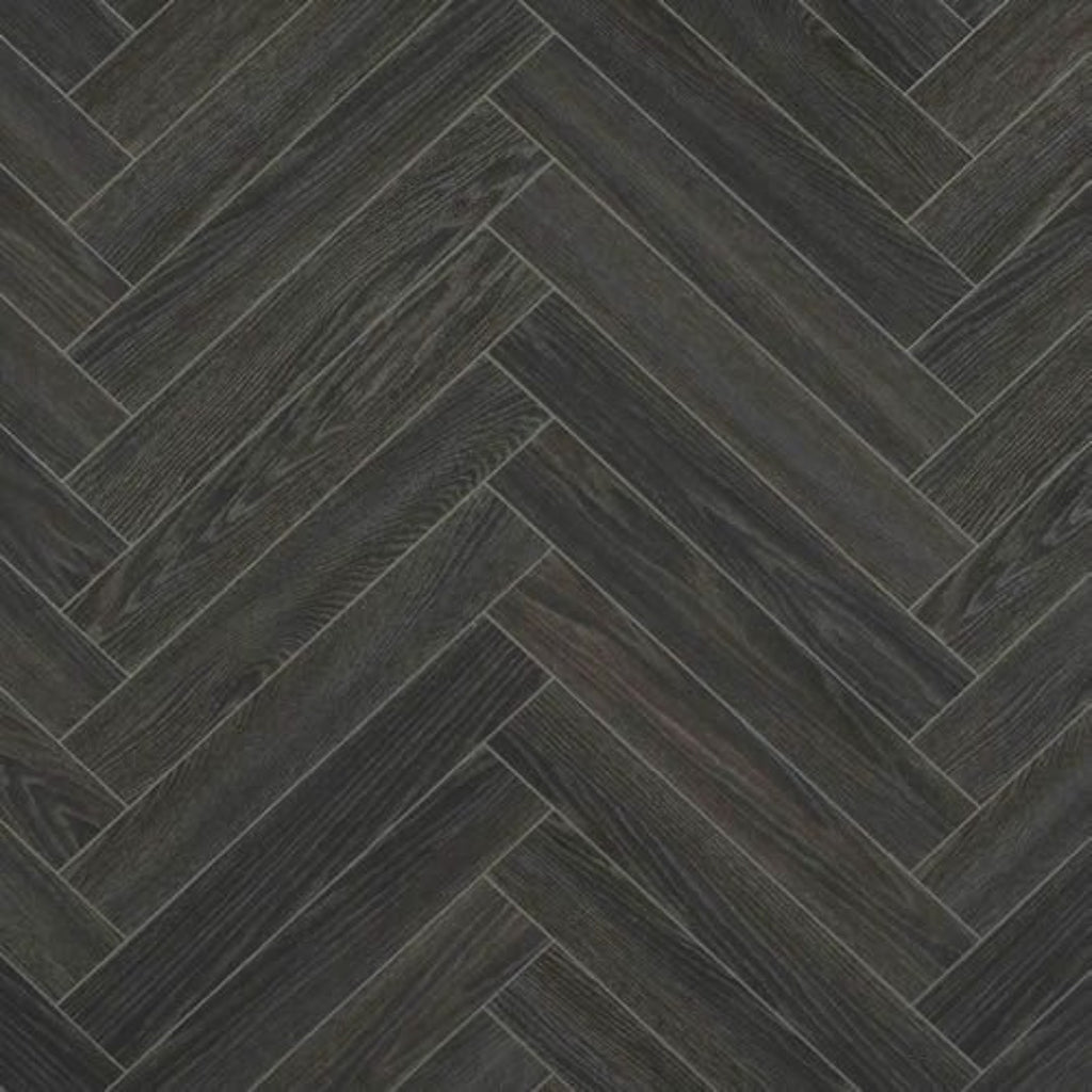 CHATEAU Charme Black Herringbone Laminate Flooring - Marcias Flooring