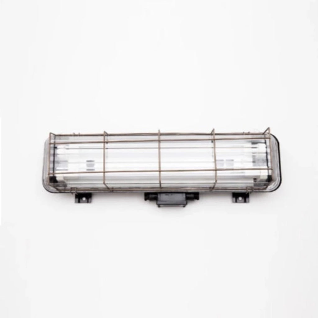 2ft Caged Industrial Strip Light - Matte Black - McKays Flooring