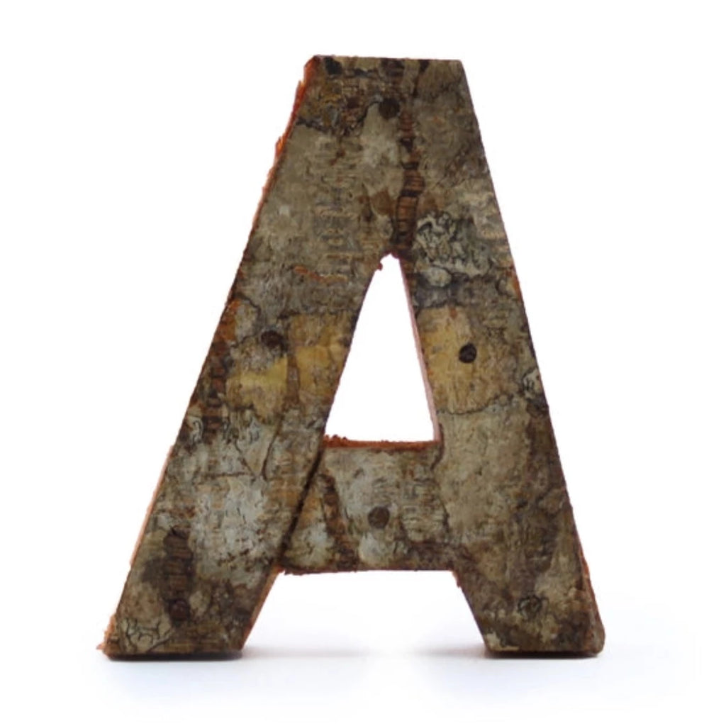 Rustic Bark Letter - "A to J" - McKays Flooring