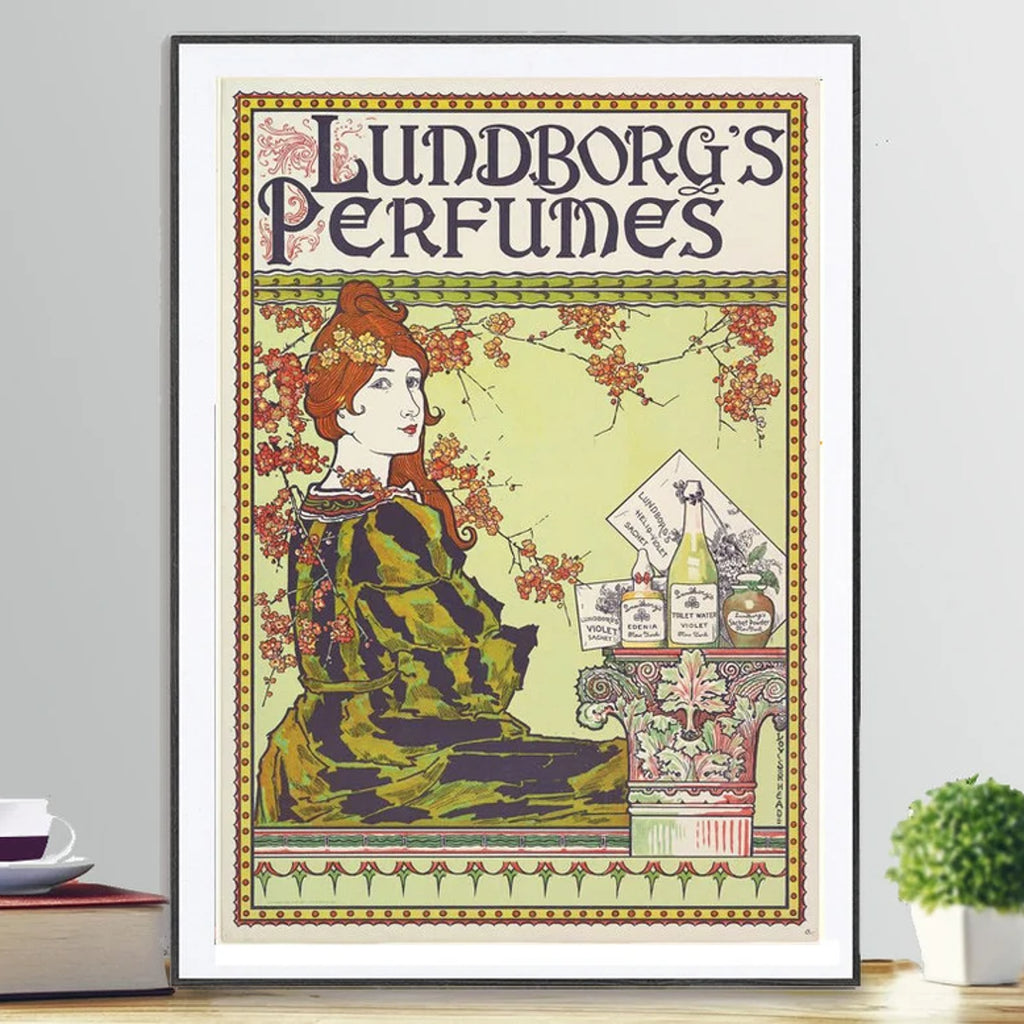Lundborg Perfumes Vintage Advertising Print - Marcias Flooring