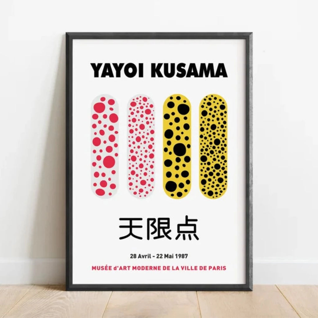 Vintage Yayoi Kusama Yellow Print – Exhibition Print No294 - Marcias Flooring