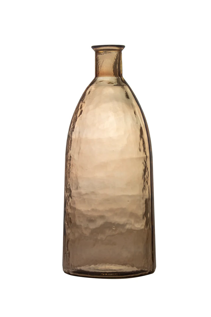 ALVARO Recycled Glass Vase in Amber/Brown - XXL - Marcias Flooring