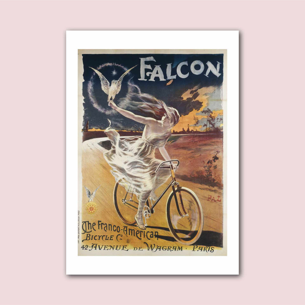 Falcon Bicycle Vintage Advertising Cycling Print - Marcias Flooring