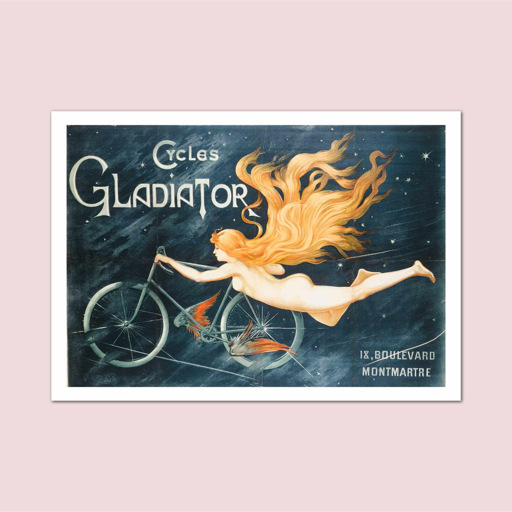 Gladiator Cycles Vintage French Advertising Print - Marcias Flooring
